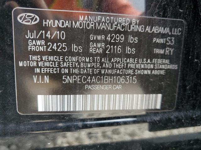 Photo 11 VIN: 5NPEC4AC1BH106315 - HYUNDAI SONATA SE 