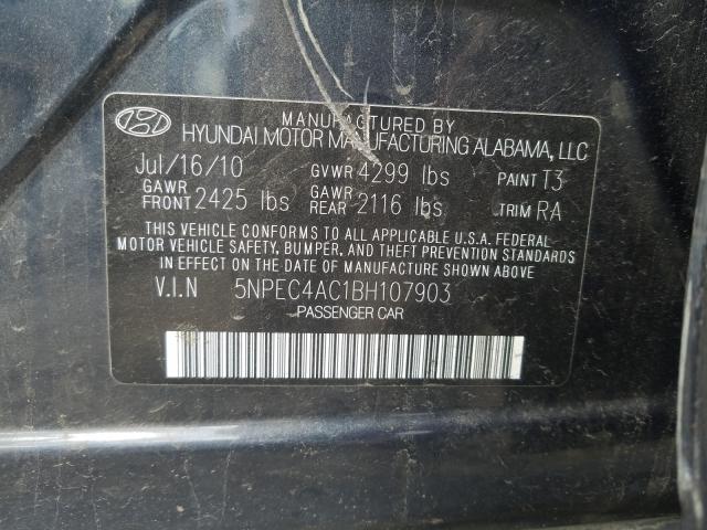 Photo 9 VIN: 5NPEC4AC1BH107903 - HYUNDAI SONATA SE 