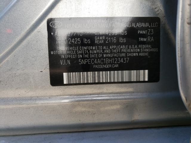 Photo 9 VIN: 5NPEC4AC1BH123437 - HYUNDAI SONATA SE 