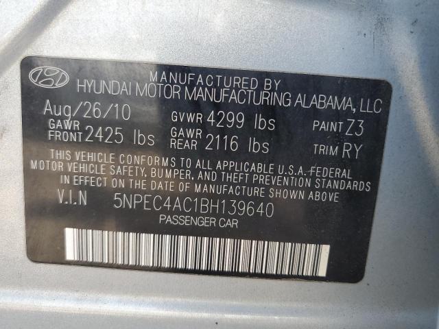 Photo 12 VIN: 5NPEC4AC1BH139640 - HYUNDAI SONATA 