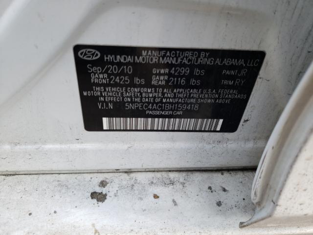 Photo 9 VIN: 5NPEC4AC1BH159418 - HYUNDAI SONATA SE 