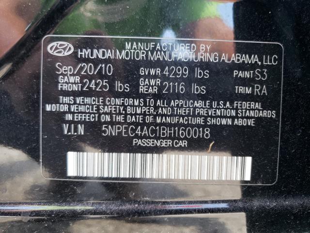 Photo 9 VIN: 5NPEC4AC1BH160018 - HYUNDAI SONATA SE 