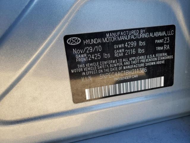 Photo 11 VIN: 5NPEC4AC1BH211386 - HYUNDAI SONATA 