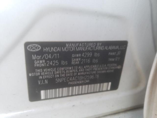 Photo 9 VIN: 5NPEC4AC1BH259678 - HYUNDAI SONATA SE 