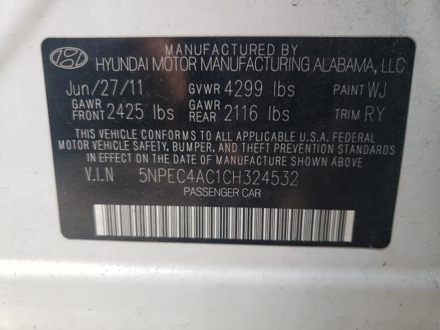 Photo 9 VIN: 5NPEC4AC1CH324532 - HYUNDAI SONATA SE 