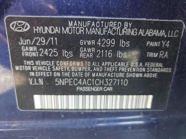 Photo 11 VIN: 5NPEC4AC1CH327110 - HYUNDAI SONATA 