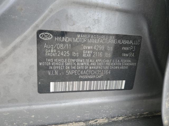 Photo 11 VIN: 5NPEC4AC1CH351164 - HYUNDAI SONATA SE 