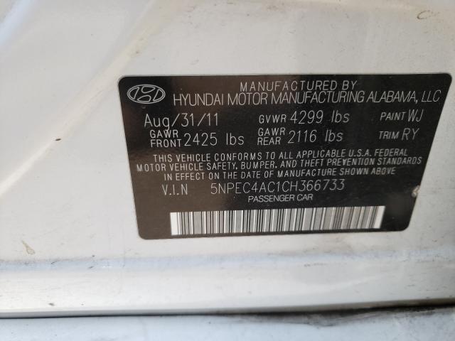 Photo 9 VIN: 5NPEC4AC1CH366733 - HYUNDAI SONATA SE 