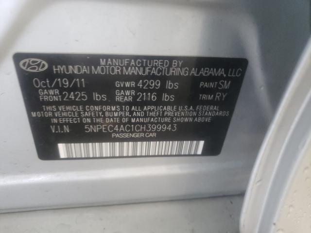 Photo 9 VIN: 5NPEC4AC1CH399943 - HYUNDAI SONATA SE 