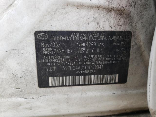 Photo 12 VIN: 5NPEC4AC1CH411041 - HYUNDAI SONATA SE 