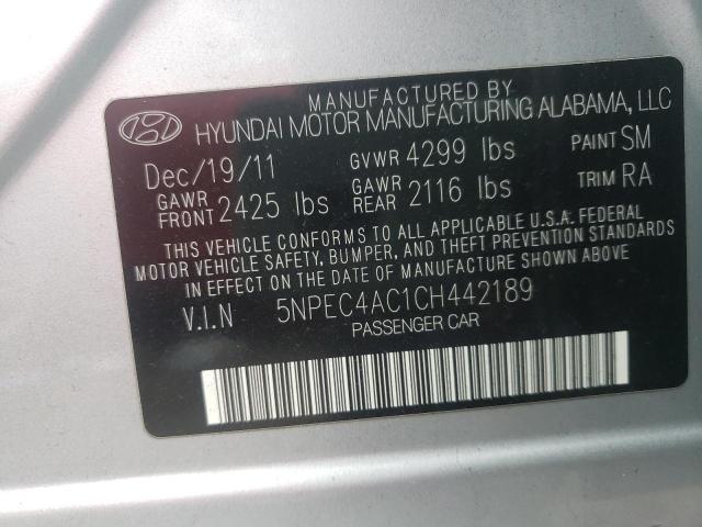 Photo 9 VIN: 5NPEC4AC1CH442189 - HYUNDAI SONATA SE 