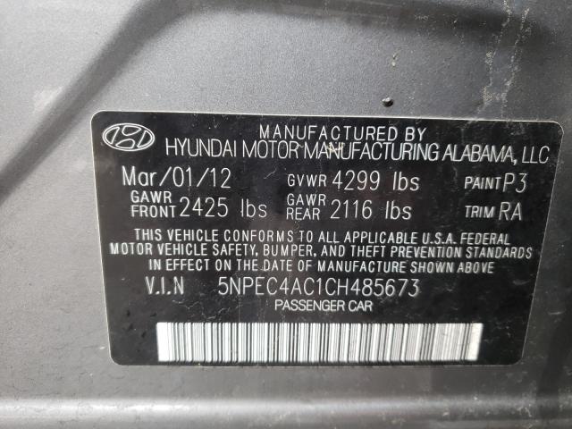 Photo 9 VIN: 5NPEC4AC1CH485673 - HYUNDAI SONATA SE 