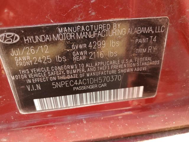 Photo 11 VIN: 5NPEC4AC1DH570370 - HYUNDAI SONATA SE 