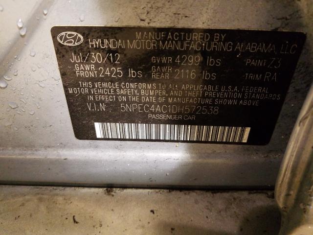 Photo 9 VIN: 5NPEC4AC1DH572538 - HYUNDAI SONATA SE 