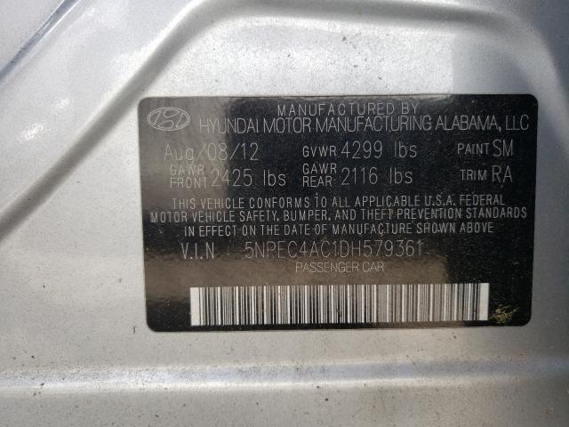 Photo 9 VIN: 5NPEC4AC1DH579361 - HYUNDAI SONATA SE 