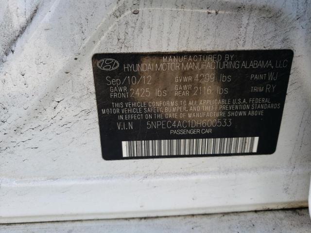 Photo 9 VIN: 5NPEC4AC1DH600533 - HYUNDAI SONATA SE 