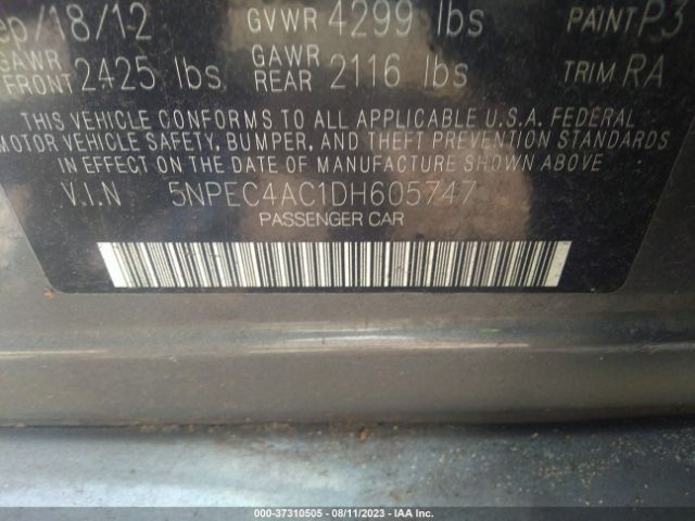 Photo 8 VIN: 5NPEC4AC1DH605747 - HYUNDAI SONATA 