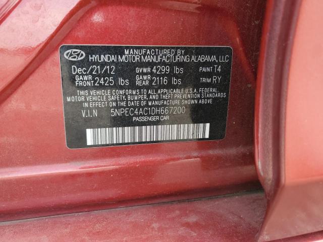 Photo 11 VIN: 5NPEC4AC1DH667200 - HYUNDAI SONATA SE 