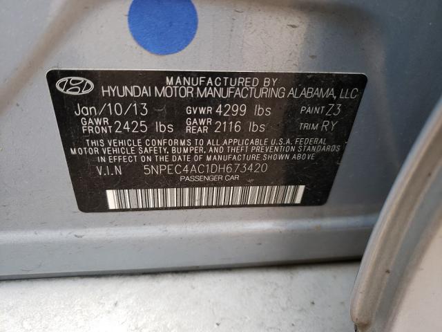 Photo 9 VIN: 5NPEC4AC1DH673420 - HYUNDAI SONATA SE 