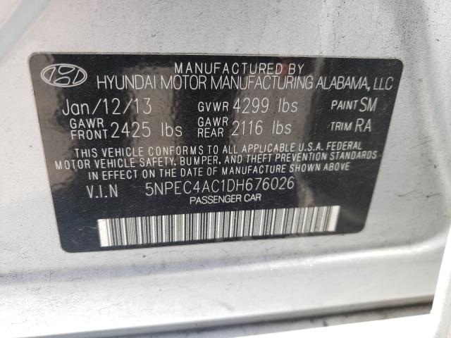 Photo 9 VIN: 5NPEC4AC1DH676026 - HYUNDAI SONATA SE 