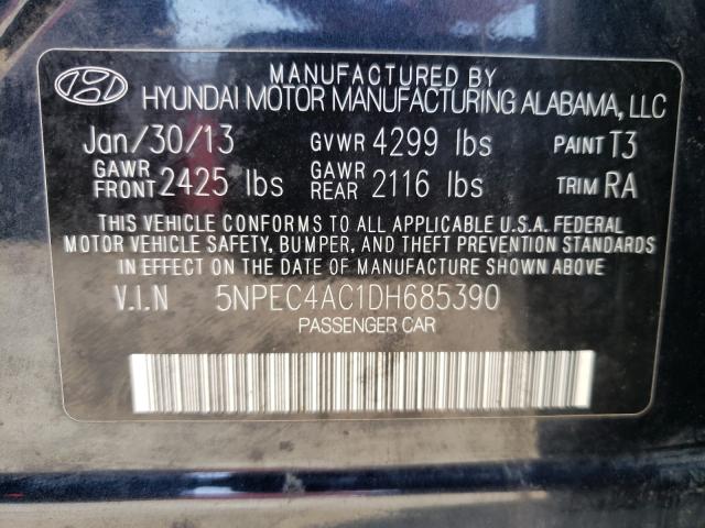 Photo 9 VIN: 5NPEC4AC1DH685390 - HYUNDAI SONATA SE 