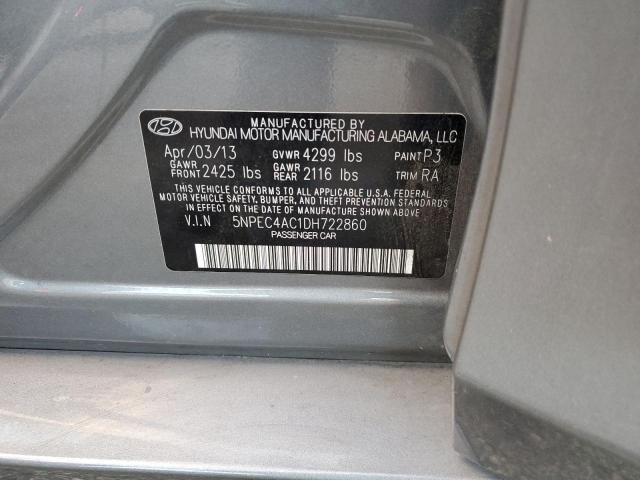 Photo 11 VIN: 5NPEC4AC1DH722860 - HYUNDAI SONATA 