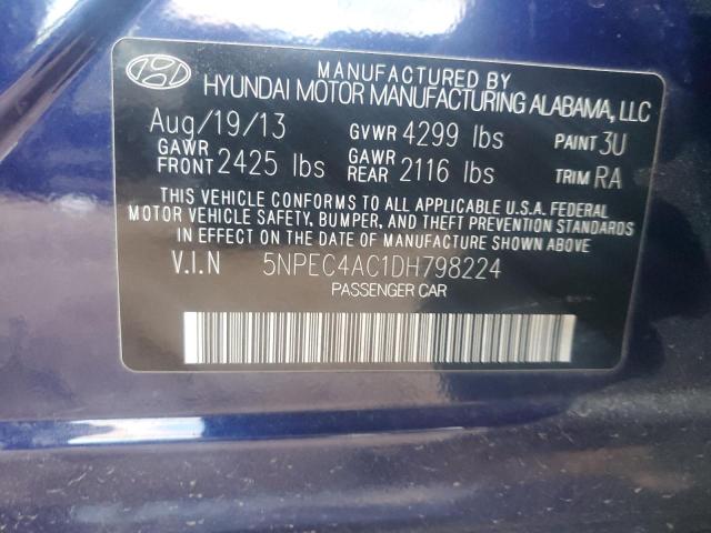 Photo 11 VIN: 5NPEC4AC1DH798224 - HYUNDAI SONATA SE 