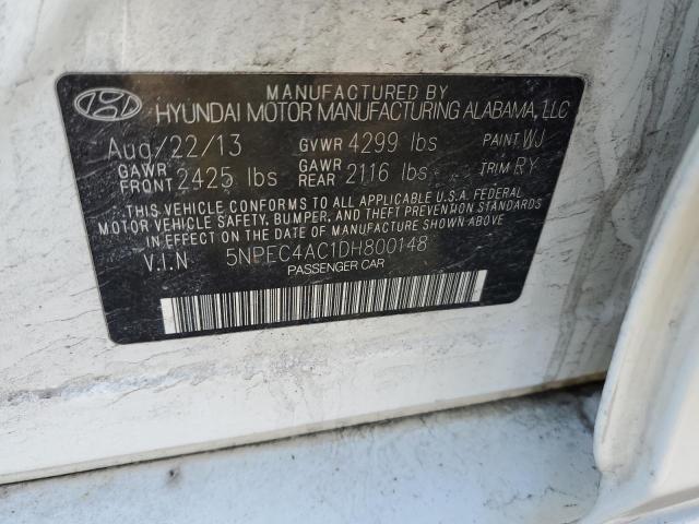 Photo 11 VIN: 5NPEC4AC1DH800148 - HYUNDAI SONATA SE 