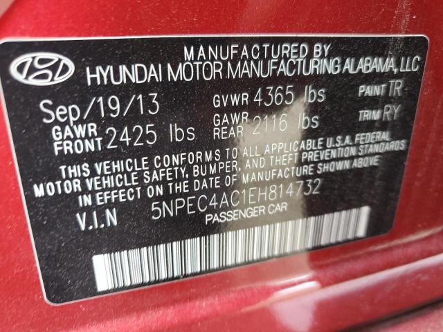 Photo 11 VIN: 5NPEC4AC1EH814732 - HYUNDAI SONATA 