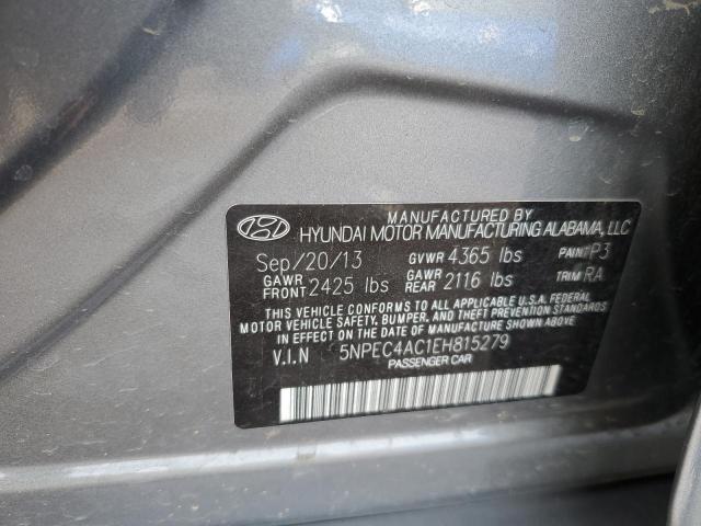 Photo 11 VIN: 5NPEC4AC1EH815279 - HYUNDAI SONATA SE 