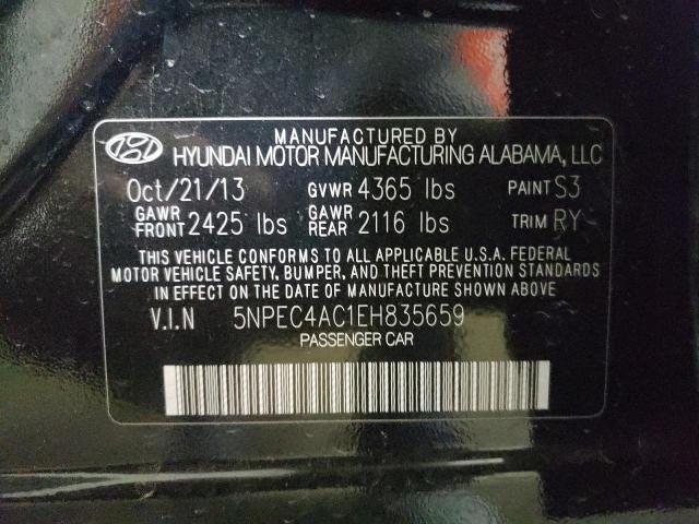 Photo 11 VIN: 5NPEC4AC1EH835659 - HYUNDAI SONATA 