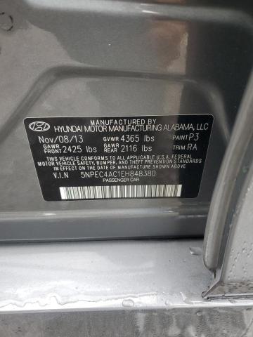 Photo 11 VIN: 5NPEC4AC1EH848380 - HYUNDAI SONATA SE 