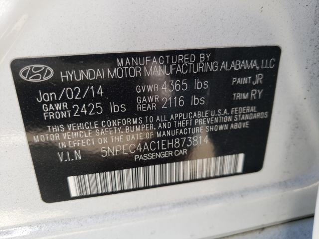 Photo 9 VIN: 5NPEC4AC1EH873814 - HYUNDAI SONATA SE 