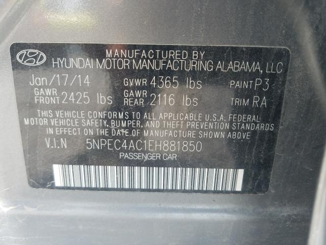 Photo 9 VIN: 5NPEC4AC1EH881850 - HYUNDAI SONATA SE 