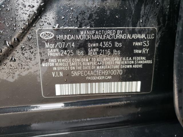 Photo 9 VIN: 5NPEC4AC1EH910070 - HYUNDAI SONATA SE 