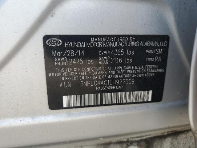 Photo 11 VIN: 5NPEC4AC1EH922509 - HYUNDAI SONATA SE 