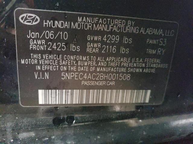 Photo 9 VIN: 5NPEC4AC2BH001508 - HYUNDAI SONATA SE 