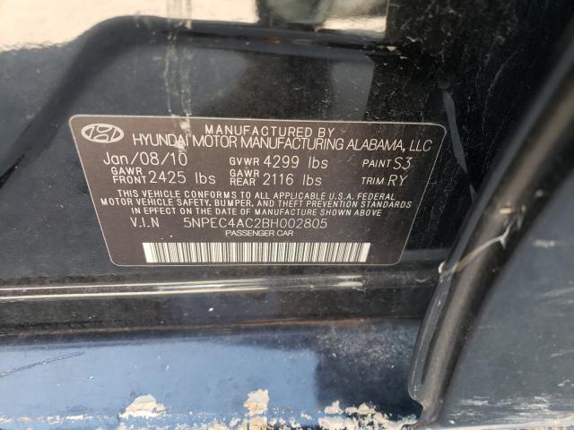 Photo 9 VIN: 5NPEC4AC2BH002805 - HYUNDAI SONATA SE 