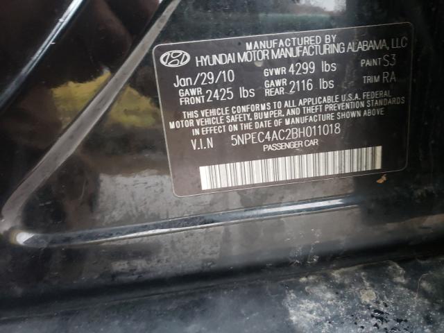 Photo 9 VIN: 5NPEC4AC2BH011018 - HYUNDAI SONATA SE 