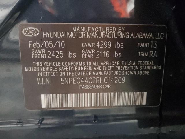 Photo 11 VIN: 5NPEC4AC2BH014209 - HYUNDAI SONATA SE 