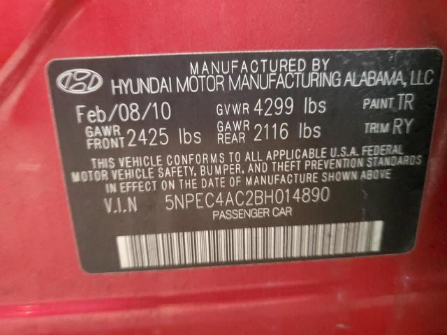 Photo 12 VIN: 5NPEC4AC2BH014890 - HYUNDAI SONATA SE 