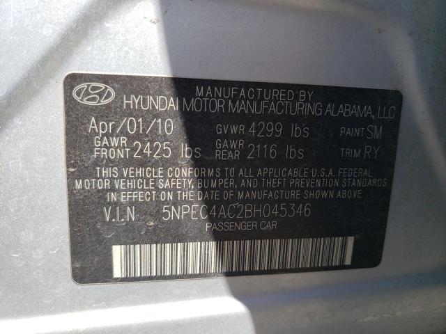 Photo 11 VIN: 5NPEC4AC2BH045346 - HYUNDAI SONATA SE 