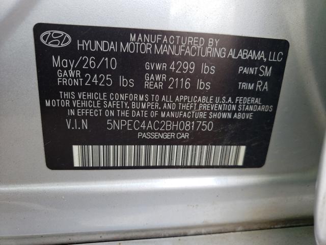 Photo 9 VIN: 5NPEC4AC2BH081750 - HYUNDAI SONATA SE 