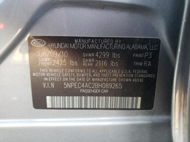 Photo 9 VIN: 5NPEC4AC2BH089265 - HYUNDAI SONATA SE 