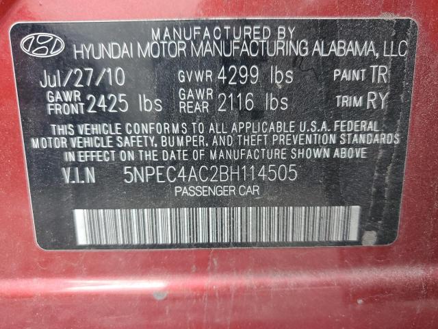 Photo 11 VIN: 5NPEC4AC2BH114505 - HYUNDAI SONATA 