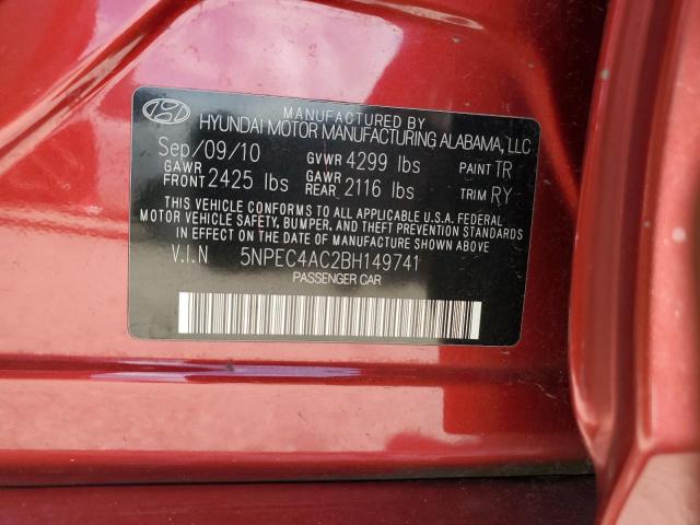 Photo 11 VIN: 5NPEC4AC2BH149741 - HYUNDAI SONATA 