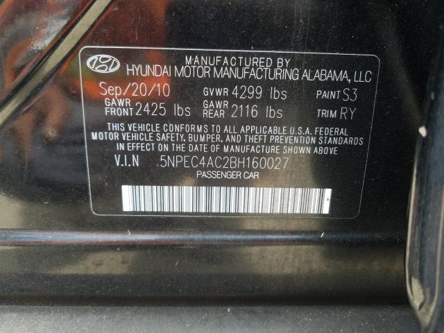 Photo 9 VIN: 5NPEC4AC2BH160027 - HYUNDAI SONATA SE 