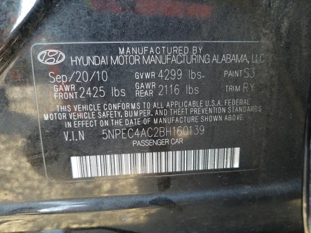 Photo 9 VIN: 5NPEC4AC2BH160139 - HYUNDAI SONATA SE 