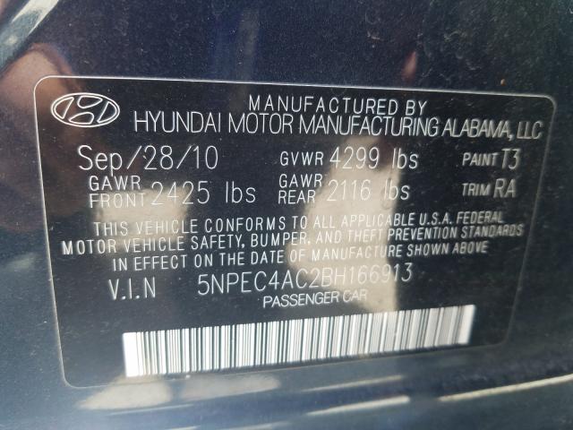 Photo 9 VIN: 5NPEC4AC2BH166913 - HYUNDAI SONATA SE 