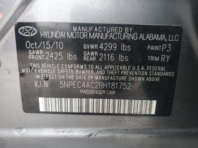 Photo 11 VIN: 5NPEC4AC2BH181752 - HYUNDAI SONATA 